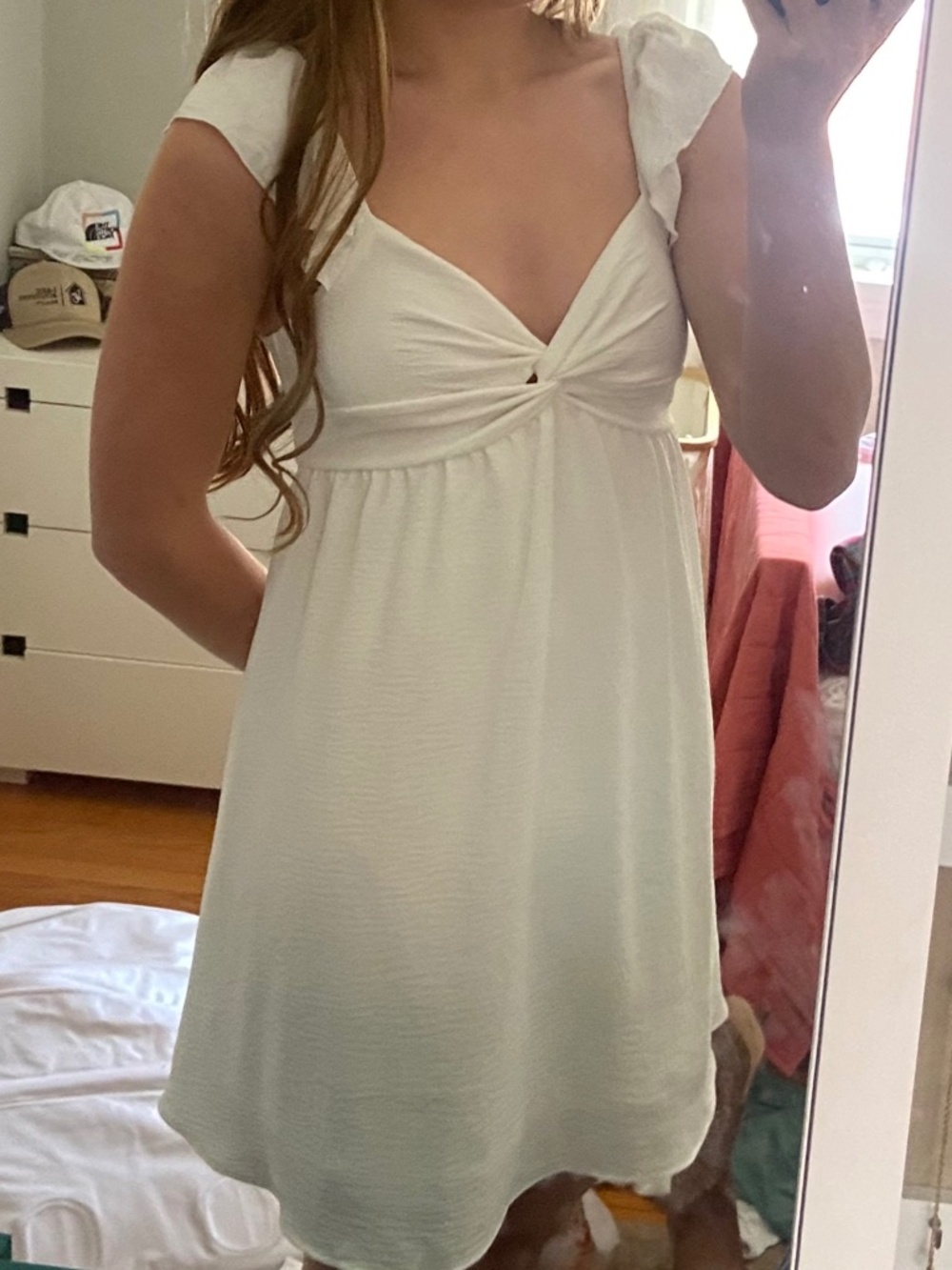 NWT Altard'D State White Babydoll dress size medium